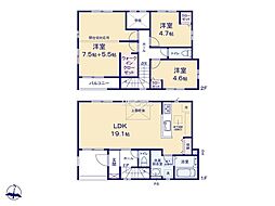 国立市中3丁目5期 新築戸建 全2棟 1号棟