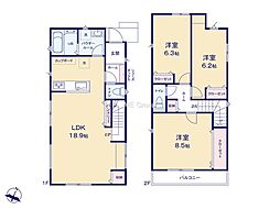 国分寺市西町2丁目　新築戸建　全2棟　1号棟