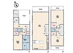 府中市府中町3丁目1期　新築戸建　全3棟　2号棟