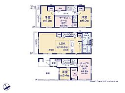横浜市港北区新吉田東2丁目6期　新築戸建　全1棟　1号棟