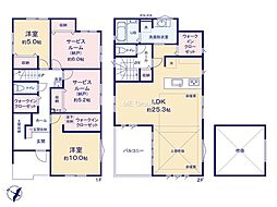 横浜市都筑区東山田1丁目2期　新築戸建　全3棟　2号棟