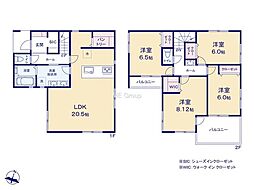 綾瀬市寺尾北2丁目2期　新築戸建　全1棟　1号棟