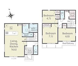 八王子市四谷町第1期　新築戸建　全1棟　1号棟