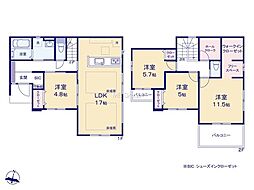 横浜市瀬谷区阿久和西2丁目5期　新築戸建　全1棟　1号棟