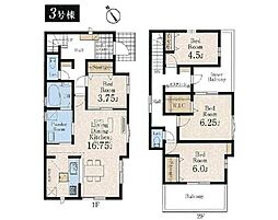 立川市西砂町2丁目第2　新築戸建　全15棟　3号棟