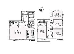 八王子市下柚木2丁目1期 新築戸建 全1棟 1号棟