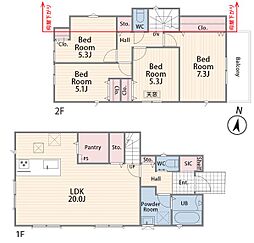 横浜市港南区笹下2丁目2期 新築戸建 全2棟 1号棟