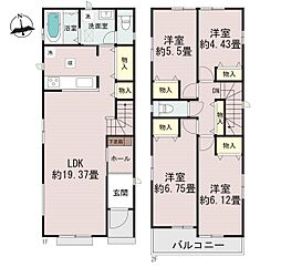 大和市西鶴間6丁目　新築戸建　全3棟　C号棟