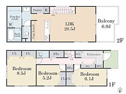 茅ヶ崎市東海岸南6丁目 新築戸建 全3棟 C号棟