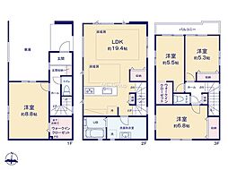 川崎市川崎区東門前3丁目1期　新築戸建　全1棟　1号棟