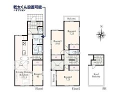 相模原市南区上鶴間本町7丁目　新築戸建　全3棟　B号棟