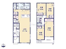 海老名市東柏ケ谷4丁目　新築戸建　全2棟　1号棟