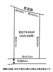 資材置場や駐車場に最適、前面道路約４ｍ、更地、市街化調整区域
