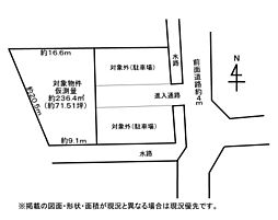 資材置場や駐車場に最適、前面道路約４ｍ、市街化調整区域