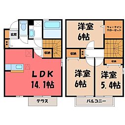 宇都宮市ゆいの杜6丁目の一戸建て
