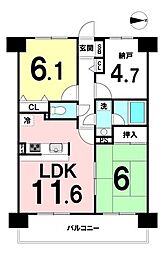 ダイアパレス北久里浜　6階部分