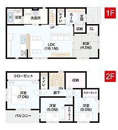 カースペース2台分駐車可能