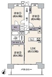 明石町駅チカ最上階、南向き