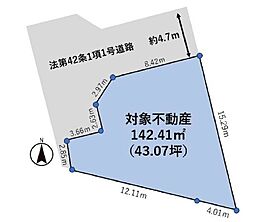 唐ケ原海に近い40坪超の売土地