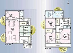 東真土3丁目広々とした洗面所