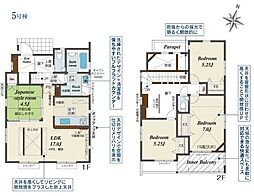 南原2丁目天井デザインで空間を仕切りメリハリを演出