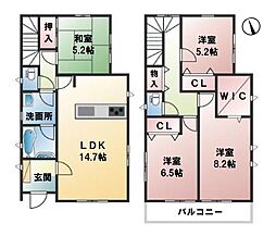 西真土3丁目真土小学校近くの4LDK