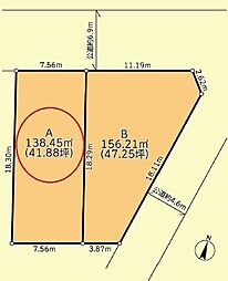建築条件なし横浜市旭区万騎が原全2区画　A宅地