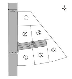 南アルプス市鏡中條6区画分譲地 区画1