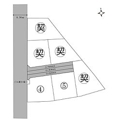 南アルプス市鏡中條6区画分譲地 区画4