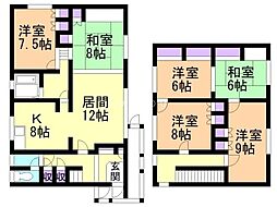 岩見沢市ふじ町一条2丁目の一戸建て