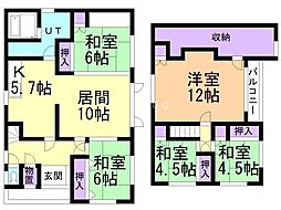 夕張郡栗山町松風2丁目の一戸建て