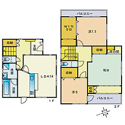 多の津5丁目Ｈ貸家 1