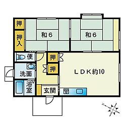 柏原6丁目Ｋ貸家 1