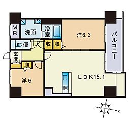 レジディア西新 1401