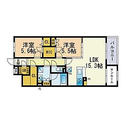 リーソ　エテルノ　春日原 202