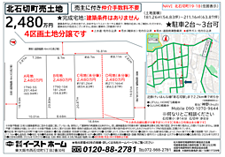 北石切町売土地（完成宅地）建築条件はありません