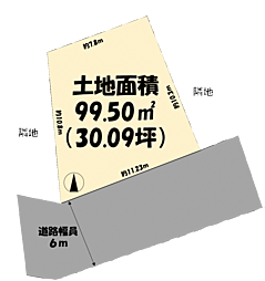 明石市魚住町土地　建築条件なし