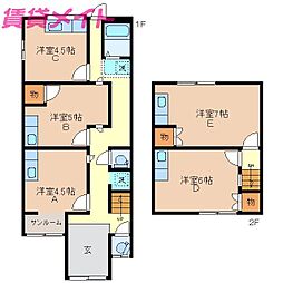 各部屋にキッチン・エアコンのある貸家