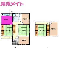 大谷台小前6DK戸建て