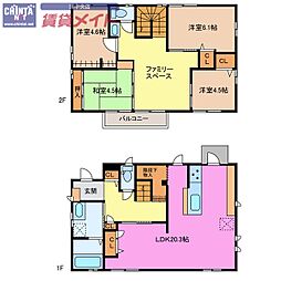 津市ハーモニータウン4丁目借家