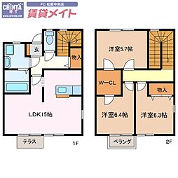 松阪市嬉野中川新町2丁目の一戸建て