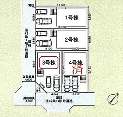 八潮市木曽根第22　全4棟　3号棟