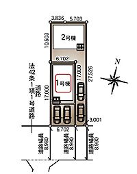 八潮市伊草第12　新築全2棟　1号棟