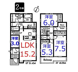 川越市大袋新田 第2期 全2棟 2号棟