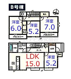 川越市安比奈新田1番1 全7棟 B号棟