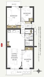 西国分寺史跡通り住宅2号棟 106号室