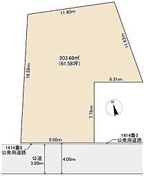 さいたま市緑区大字三室　土地61.58坪　建築条件なし