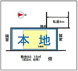 原市　古家付き売地