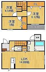 中間市土手ノ内3丁目の一戸建て