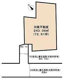 東淀川区上新庄2丁目上物付土地